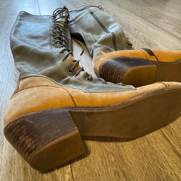 Jeffrey Campbell Joe Lace-Up Color-blocked Boots - Picture 4 of 4